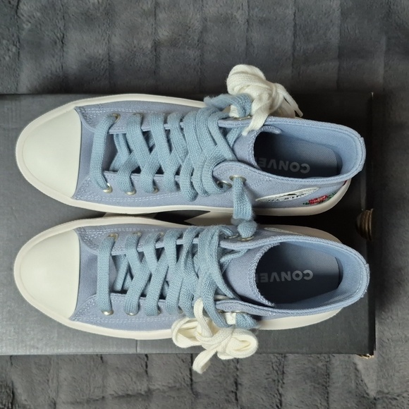 Chuck Taylor All Star Move Platform Rose Cross Stitch High-Tops! Size 8.5! NWT! - Picture 5 of 15